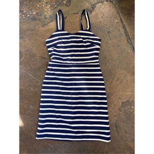 White and Navy stripped bodycon dress